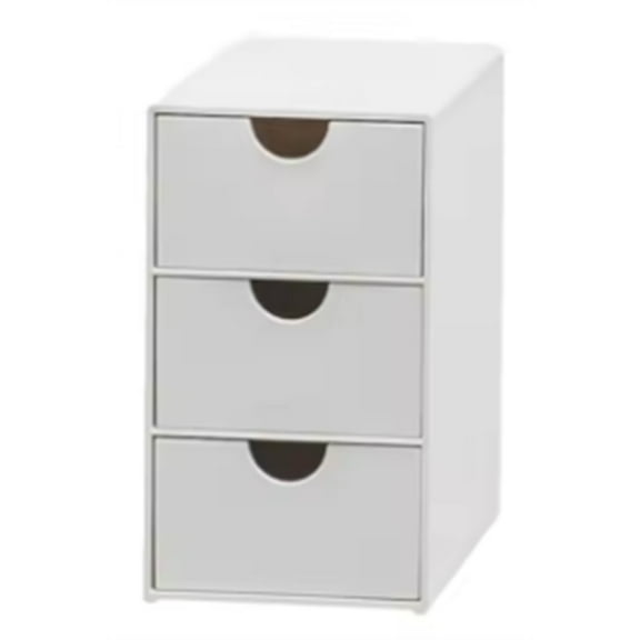 Desk Organizer with 3 Drawers Multifunctional Dustproof Stackable Office Supplies Organiser