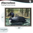 thumbnail image 4 of Stupell Industries Coastal Loon with Baby on Lake Brown Floating Frame Canvas Art, 25 x 17, by Paul Brent, 4 of 8