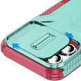 thumbnail image 2 of For iPhone 12/12 PRO Ultimate U Design Hybrid with Camera Window Covering - Teal+Pink, 2 of 5