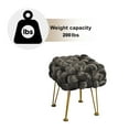 thumbnail image 7 of Home Soft Things Crushed Velvet Pouf Stool Ottoman - Chocolate - 16x16x16'', 7 of 7