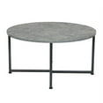 thumbnail image 3 of Household Essentials Round Coffee Table, Faux Slate, 3 of 4