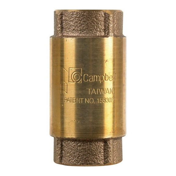 Campbell 3/4 in. D X 3/4 in. D FNPT x FNPT Red Brass Spring Loaded Check Valve, Each