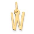 thumbnail image 1 of 14k Small Slanted Block Initial W Charm in 14k Yellow Gold, 1 of 3