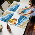 thumbnail image 7 of Summer Beach Blue Waves Placemats Set of 4,Wipeable Washable Table Mats for Dining Tables,Summer Coastal Seaside Place Mats for Kitchen Event Party Tabletop Decor, 7 of 7