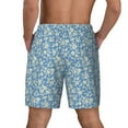 thumbnail image 3 of Kdxio Floral Retro Style Print Men's Swim Trunks with Compression Liner 7 Inch Inseam Quick Dry Swim Shorts, 3 of 7