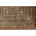 thumbnail image 4 of Casavani Handmade Pure Cotton Carpet Flat Weave Kilim Brown Area Rug 6x9 feet, 4 of 5