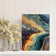 thumbnail image 2 of Abstract Marble Canvas Print, Earth Tone and Gold Art, Modern Home Wall Decor, 2 of 8