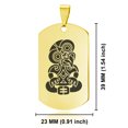 thumbnail image 2 of Stainless Steel Hei Tiki Maori Symbol Dog Tag Pendant Necklace, 2 of 3