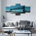 thumbnail image 4 of TISHIRON 5PCS Framed Canvas Wall Art Set,50"x24" Massachusetts Railroad Bridge Canvas Art Decor, 4 of 7