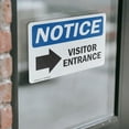 thumbnail image 4 of (2 Pack) Visitor Entrance [Right Arrow] Sign With Symbol OSHA Notice Sign 7 Inch X 5 Inch Vinyl Label Decal Sticker Weather Resistant, UV Protected for Workplace, Business, and, 4 of 7