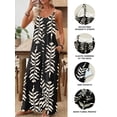 thumbnail image 4 of DOKOTOO Womens Sleeveless Jumpsuits Summer Printed Wide Leg Jumpsuits Vintage Trendy Overalls Black L US12-14, 4 of 10