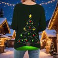 thumbnail image 5 of JTZGDY Womens Christmas Shirts Xmas Funny Printed Crew Neck 3/4 Length Sleeve Tops 2026 Festive Dressy Casual,Plus Size,Christmas Clothes for Women,Holiday Basic Tee,Tunic Tops Pullovers, 5 of 8