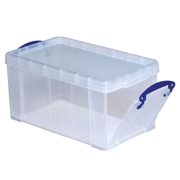 Clear 1 Piece Plastic Storage Box 84 Litre