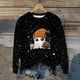 thumbnail image 1 of Heisall Womens Hoodies Halloween-themed Sparkling Print Round Neck Long Sleeve Fleece-lined Casual Sporty Fashion Sweatshirts, 1 of 9