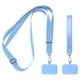 thumbnail image 1 of Cordones para teléfono 2Pcs - 1Pcs correa de cuello ajustable de 55", 1Pcs correa de muñeca, 2 parches, lanyard para celular para llaves y credenciales, azul claro, 1 of 6