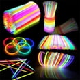 thumbnail image 1 of 100 Pack DEEE Glowsticks Pack de Fête Glow Sticks avec Connecteurs de Bracelet, 1 of 5