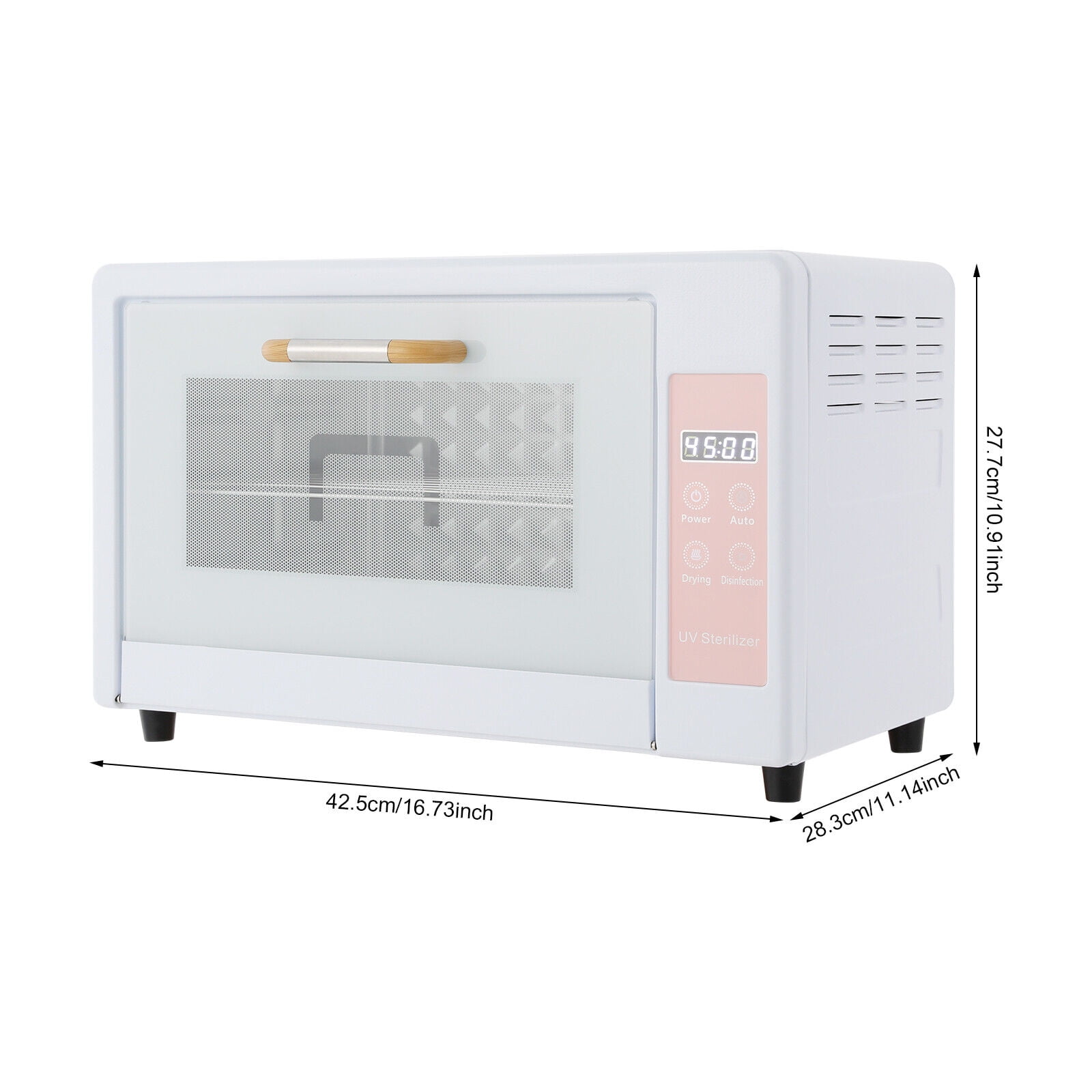 Miumaeov 24L Sanitizer Dryer Desktop Multifunctional Dryer Machine Drying Case Rectangular Stainless Steel 230W