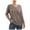 Brown, variant on IROINNID Womens Sweater V-Neck Pullover Sweater Solid Color Comfy Mid-Length Long Sleeve