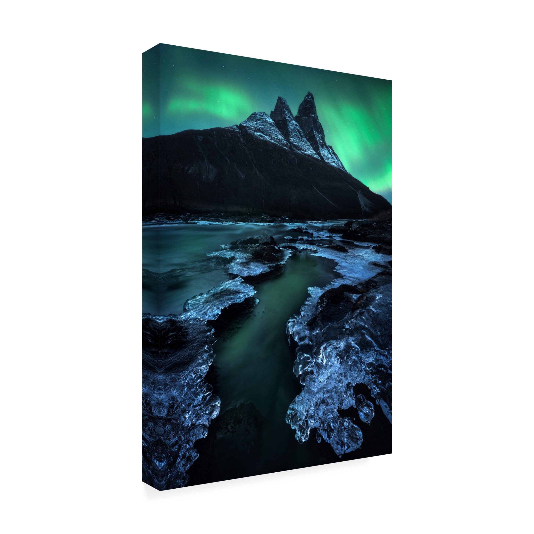 Canvas Wall Art - Daniel Gastager 'Arctic Night' Wall Art for Living Room, Bedroom, or Office Décor by Trademark Fine Art - 30 x 47 Inches