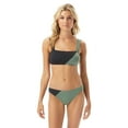 thumbnail image 2 of Vince Camuto BLACK/IGUANA Sunblock Square-Neck Bikini Swim Top, US Small, 2 of 4