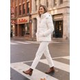 thumbnail image 2 of Wantdo Women's Puffer Jacket Recycled Padded Winter Jacket Puffy Coat with Removable Hood White XL, 2 of 10