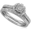 Forever Bride 1/5 Carat T.W. Diamond Sterling Silver Bridal Set