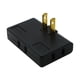 thumbnail image 3 of 3 Way Outlet Extender 180 Degrees Rotary Plug Socket for Wall Household Black CUTICAT Extensor de salida, 3 of 8