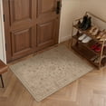 thumbnail image 3 of BERTHMEER 2'x3' Small Area Rugs for Entryway Doormats Indoor Bathroom Oriental Floral Vintage Farmhouse Machine Washable Non-slip Traditional Distressed Throw Rugs, Brown, 3 of 6