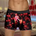 thumbnail image 4 of Aayomet sous-Vêtements pour Hommes Imprimés Style Bulle Rouge Amour Spécial Shorts Taille Mi-Haute (Rouge, S), 4 of 5