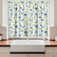 thumbnail image 2 of Ambesonne Green Flower Kitchen Curtains, Ornate Rose Buds, 55"x39", Blue Pale Green White, 2 of 3