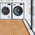 thumbnail image 2 of Renwick Pack of 27 Interlocking Wood Flooring Tiles for Outdoor & Indoor, Natural Wood, 2 of 8