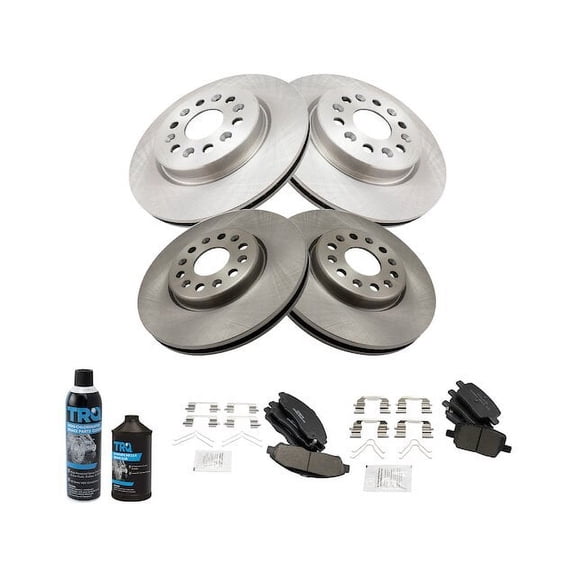 Front and Rear Brake Pad and Rotor Kit - Compatible with 2018 - 2021 Chevy Traverse 2019 2020