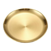 Xecvkr Stainless Steel Thickened Round Serving Platter, 14/17/20cm Cake Dessert Plate, Brushed Finish for Home Restaurant, 1 Plate