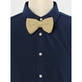 thumbnail image 2 of CORBATA DE LAZO PREATADA PARA HOMBRES CON CORREA AJUSTABLE DE COLOR SÓLIDO TEJIDA CHAMPÁN, 2 of 5