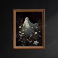 thumbnail image 1 of Póster de Ghost In Wildflowers, póster Vintage gótico de Dark Academia, pintura en lienzo, imágenes artísticas de pared, decoración de la habitación del hogar de Halloween, 1 of 4