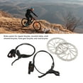 thumbnail image 3 of Kit de Freno de Disco Hidráulico de Bicicleta, Aleación de Aluminio sensible al Frenado de la Montaña bicicleta Hidráulica de Disco de Freno de Freno de Tratamiento Mate para, 3 of 7