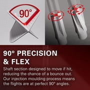Target Darts K Flex Integrated Dart Flights And Shafts, No.6 Black (Medium) | Pack Of 3 K-Flex - No6, Kflex All In One Moulded Dart Flight & Stem | Professional Dart Accessories