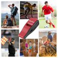thumbnail image 2 of 5Uds. Silbato Deportivo De Plástico Con Cordón, Cubierta Para La Boca, Silbato De Emergencia () Rojo Y Negro, 2 of 3