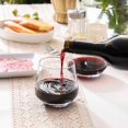 thumbnail image 2 of Stemless Wine Glasses Set of 4, 13.5oz Red White Wine Glasses for Daily Use, Hosting, Home Bar, Evening Party, Birthdays, Housewarming Gift, Clear, 2 of 3