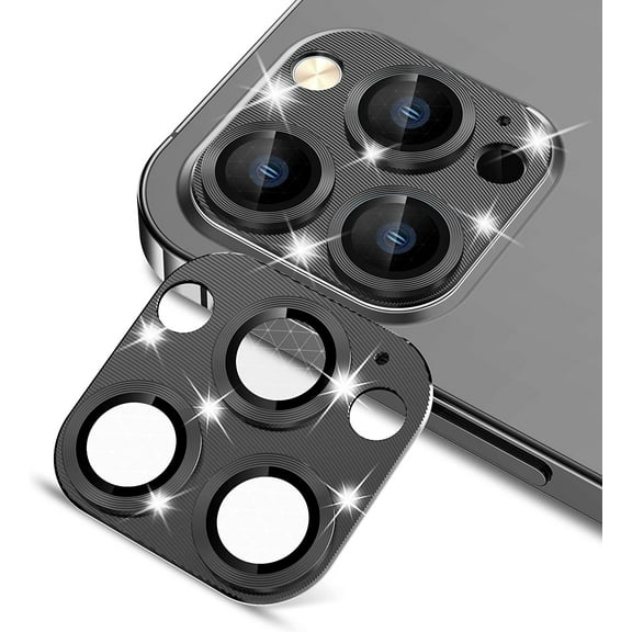 Camera Lens Protector for iPhone 13 Pro Max 6.7"/iPhone 13 Pro 6.1", 9H Tempered Glass Camera Cover, Ultra HD, Strong Adhesion with Star Filter Friendly Camera Lens Protector (Black) 2022 Update