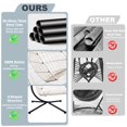 thumbnail image 3 of Egg Chair with Stand, Foldable Hanging Swing Chair with Cushions & Pillow, HDPE Rattan & Aluminum-Steel Frame, 350lbs Capacity All-Weather Indoor/Outdoor Use for Patio, Balcony, Bedroom, Red,1PCS, 3 of 8