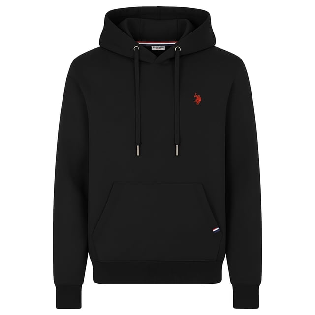 U.S. POLO ASSN. Sudadera con capucha para hombre - Forro polar acolchado, capucha, mezcla de algodón Negro L (Large)