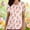 A295 Pink, variant on Easter Scrub Tops for Women Watercolor Colorful Rabbits Graphic V Neck Short Sleeve Professional Healthcare Uniform with Pockets Festive Nurse Clothes