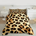 thumbnail image 2 of Manfei Cheetah Print Full Size Comforter Sets,Brown Black Bedding Comforter Set,Leopard Pattern Bedding Sets For Teens,Super Cozy Room Decor Reversible,3pcs, 2 of 8