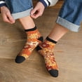 thumbnail image 3 of Pofeuu Hippie Flower Print 30cm Socks, Adult Running Hiking Socks for Youth and Adult, 3 of 7