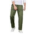 thumbnail image 2 of Wancir Mens Cargo Pants Casual Lightweight Elastic Waist Drawstring Tapered Joggers Big and Tall Loose Y2k Pant with Pockets, 2 of 8
