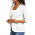 thumbnail image 4 of Clearance! Linen Blazer Jackets for Women,Casual Lightweight Cardigan Plus Size Long Sleeve Office Work Business Blazer Pockets Lapel 3/4 Sleeve Open Front Suit Jackets, 4 of 6