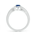 thumbnail image 2 of Angara Natural 0.6 Ct. Blue Sapphire Solitaire Ring in Sterling Silver for Women (Ring Size: 11), 2 of 9