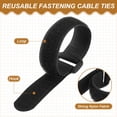 thumbnail image 3 of Uxcell Reusable Cable Tie Adjustable Hook and Loop Straps Cord Management Wire Wrap Cord Ties Organizer for Home 8 x 0.79 Inch Black, 3 of 7