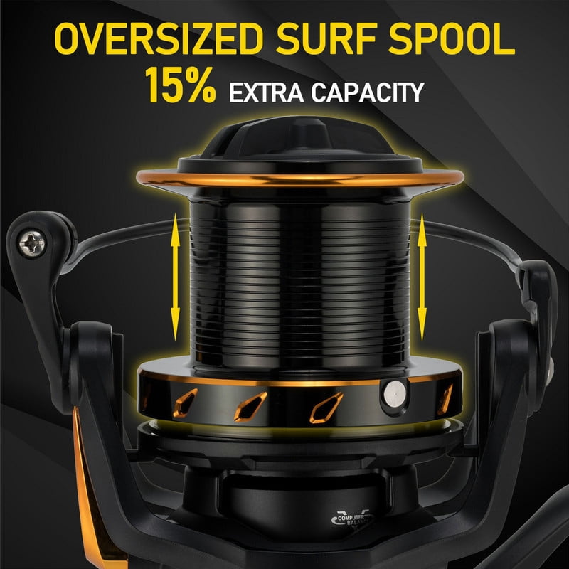 Dr.Fish Saltwater Spinning Fishing Reels SaltTiger 12000 13 +1 BB Surf Fishing Trolling Reel Heavy